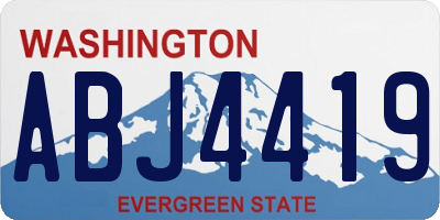 WA license plate ABJ4419