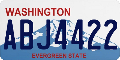 WA license plate ABJ4422