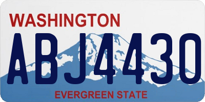 WA license plate ABJ4430