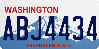 WA license plate ABJ4434