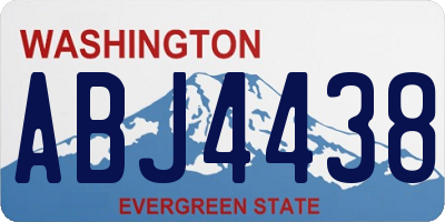 WA license plate ABJ4438