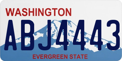 WA license plate ABJ4443