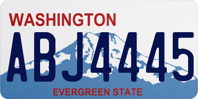 WA license plate ABJ4445