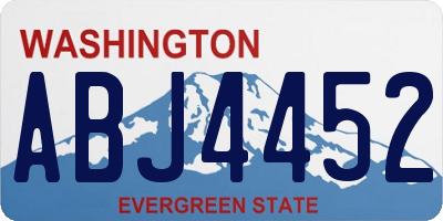 WA license plate ABJ4452