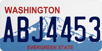 WA license plate ABJ4453