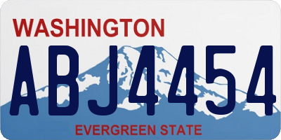 WA license plate ABJ4454