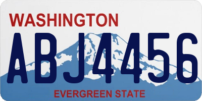 WA license plate ABJ4456