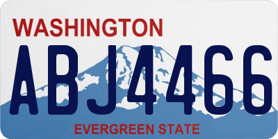 WA license plate ABJ4466