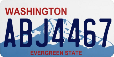 WA license plate ABJ4467