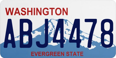 WA license plate ABJ4478