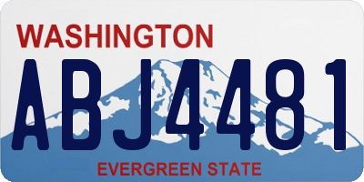 WA license plate ABJ4481