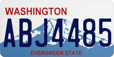 WA license plate ABJ4485