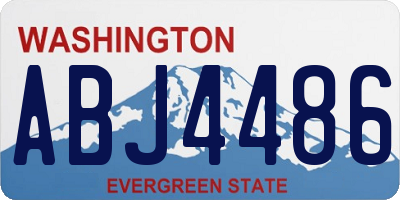 WA license plate ABJ4486