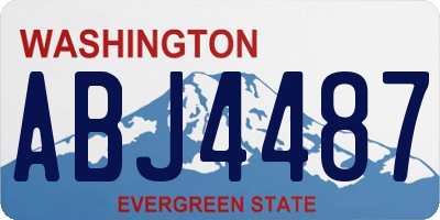 WA license plate ABJ4487