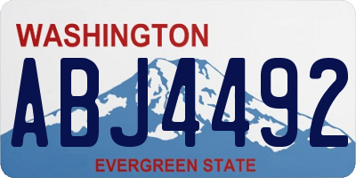 WA license plate ABJ4492
