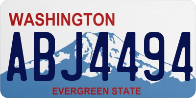WA license plate ABJ4494