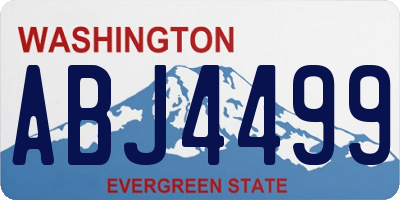 WA license plate ABJ4499