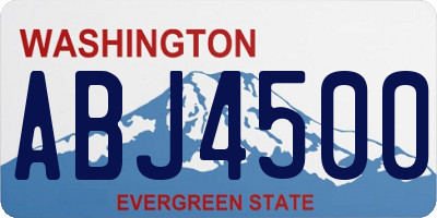 WA license plate ABJ4500