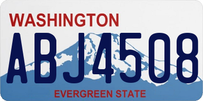 WA license plate ABJ4508