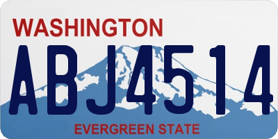 WA license plate ABJ4514