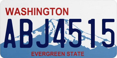 WA license plate ABJ4515