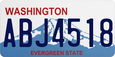 WA license plate ABJ4518