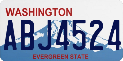 WA license plate ABJ4524