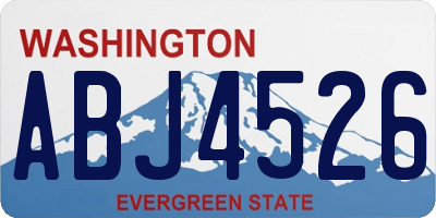 WA license plate ABJ4526