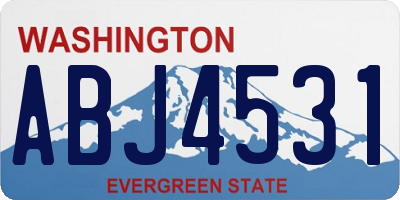 WA license plate ABJ4531