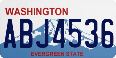 WA license plate ABJ4536