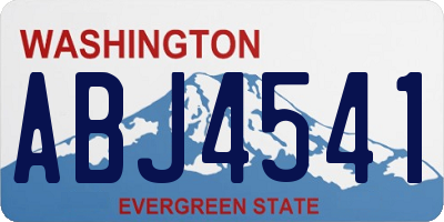 WA license plate ABJ4541