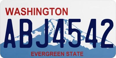 WA license plate ABJ4542