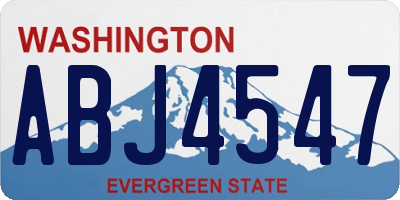 WA license plate ABJ4547