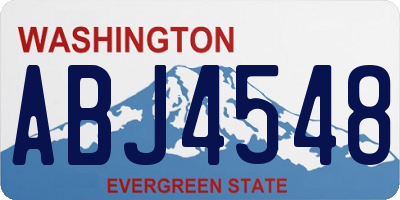 WA license plate ABJ4548