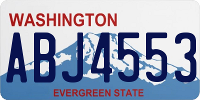 WA license plate ABJ4553