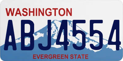 WA license plate ABJ4554