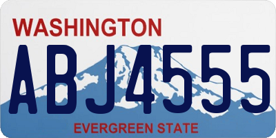 WA license plate ABJ4555