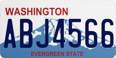 WA license plate ABJ4566