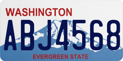 WA license plate ABJ4568