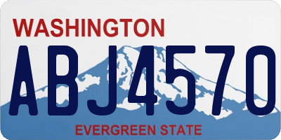 WA license plate ABJ4570