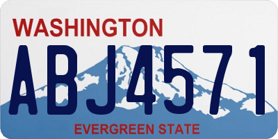 WA license plate ABJ4571