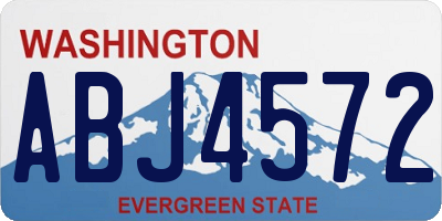 WA license plate ABJ4572