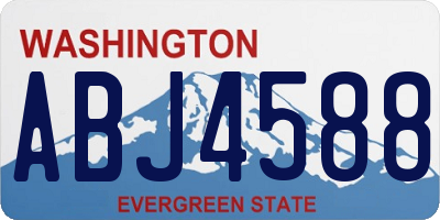 WA license plate ABJ4588