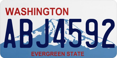 WA license plate ABJ4592