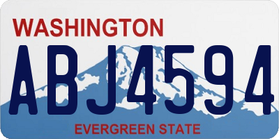 WA license plate ABJ4594