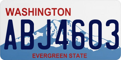 WA license plate ABJ4603