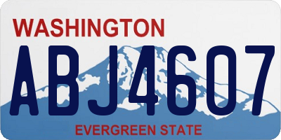 WA license plate ABJ4607