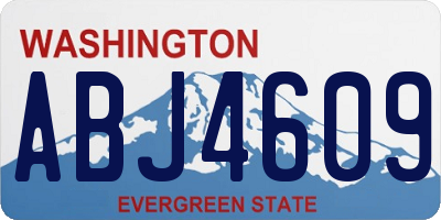 WA license plate ABJ4609