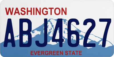 WA license plate ABJ4627