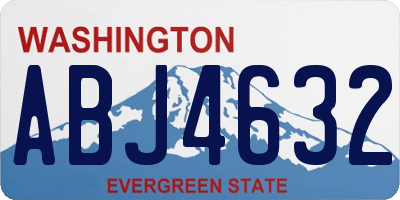WA license plate ABJ4632